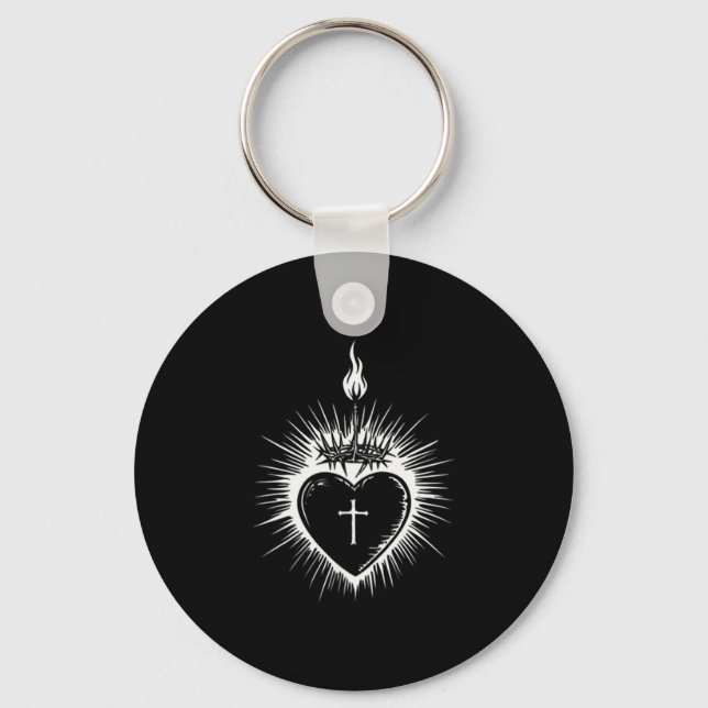Llavero Sacred Heart Of Jesus Men Women Jesus Christ Chris (Anverso)