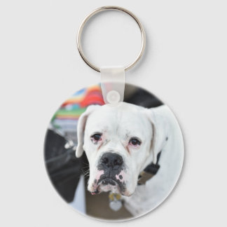 Llavero Sad White Boxer