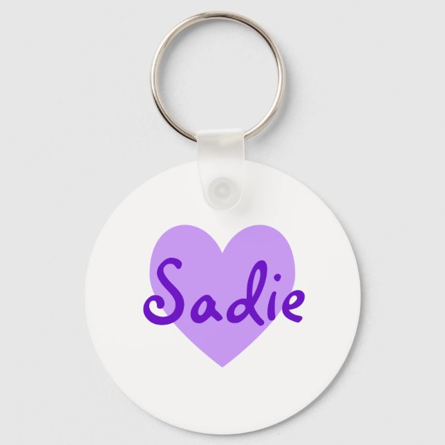 Llavero Sadie en morado (Anverso)