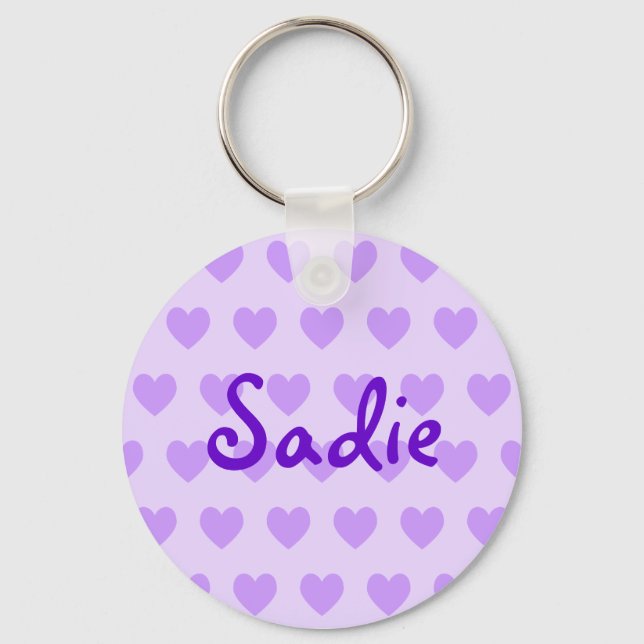 Llavero Sadie en morado (Anverso)
