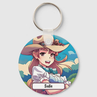 Llavero ¡Sadie La Vaquera, Con El Personalizado Nametag! L