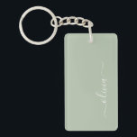 Llavero Sage Green Minimalista Moderno Monograma elegante<br><div class="desc">Presentamos nuestra elegante colección de monogramas Minimalistas y ecológicos: eleve su estética con serenidad sofisticada y elegancia intemporal. Nuestra colección muestra diseños minimalistas en un ambiente tranquilo y verde, complementado con refinados monogramas adaptados a su estilo personal. Desde papel pulido hasta accesorios versátiles, cada pieza de nuestra colección está meticulosamente...</div>
