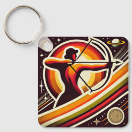 Llavero Sagittarius Zodiac Keychain Vintage Design