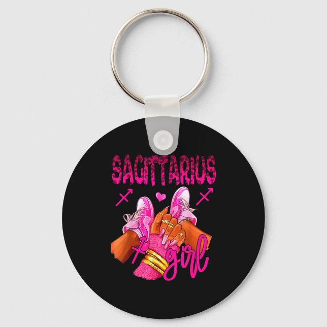 Llavero Sagittarius Zodiac Sign Birthday Queens Horoscope  (Anverso)
