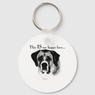 Llavero Saint Bernard Happy Face