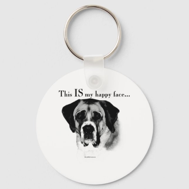 Llavero Saint Bernard Happy Face (Anverso)