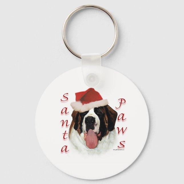 Llavero Saint Bernard Santa Paws (Anverso)