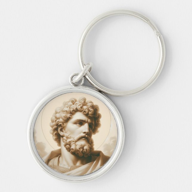 Llavero Saint Christopher Artwork Arte de protección relig (Frente)