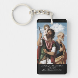Llavero Saint Christopher con el Cristo Infantil