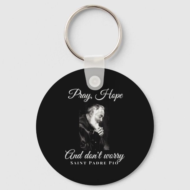 Llavero Saint Padre O Pray Hope Dont Worry Catholic Christ (Anverso)