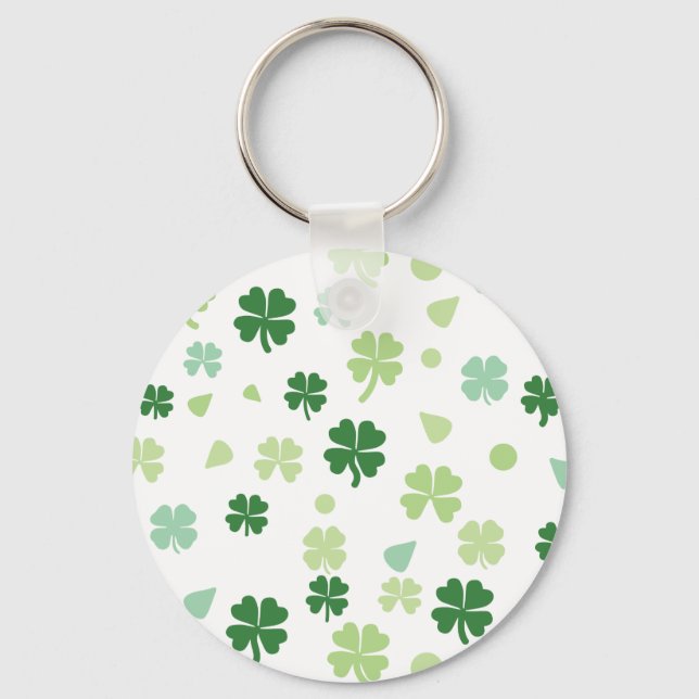 Llavero saint patricards day Green clover shamrock (Anverso)