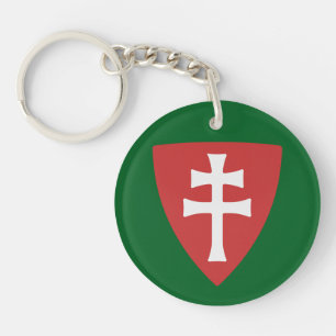 Llavero saint stephen símbolo de la cruz húngara hungary k