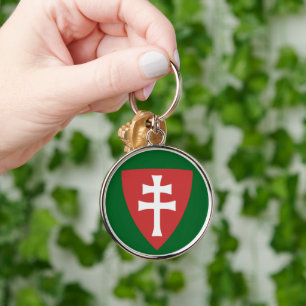 Llavero saint stephen símbolo de la cruz húngara hungary k