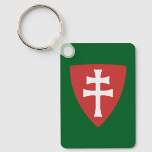 Llavero saint stephen símbolo de la cruz húngara hungary k