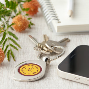 Llavero Sakai rojo amarillo oriental Japón Mon Kamon Art