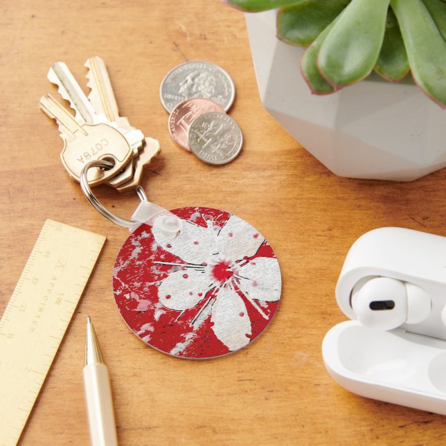 Llavero Sakura, flor de cerezo japonés, personalizado de f (Escritorio )