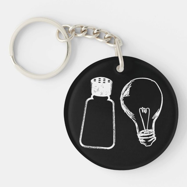 Llavero Sal y luz bíblica de sal de ye contra Matthew 513- (Frente)