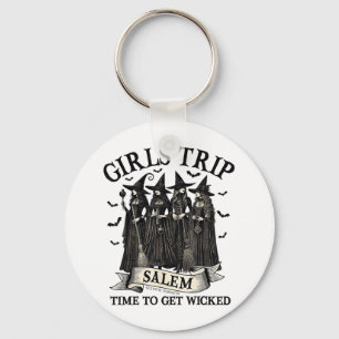 Llavero Salem Machusetts, chica de Salem Witch Halloween