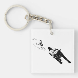 Llavero Salida constante, encanto de perro minimalista