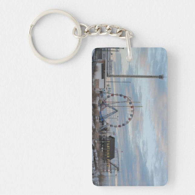 Llavero Salida del sol del embarcadero de Funtown de las (Frente)