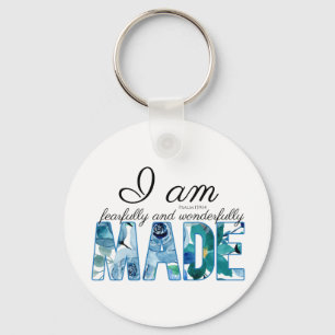 Llavero Salmo 139:14 Hecho con Miedo y Maravillosa