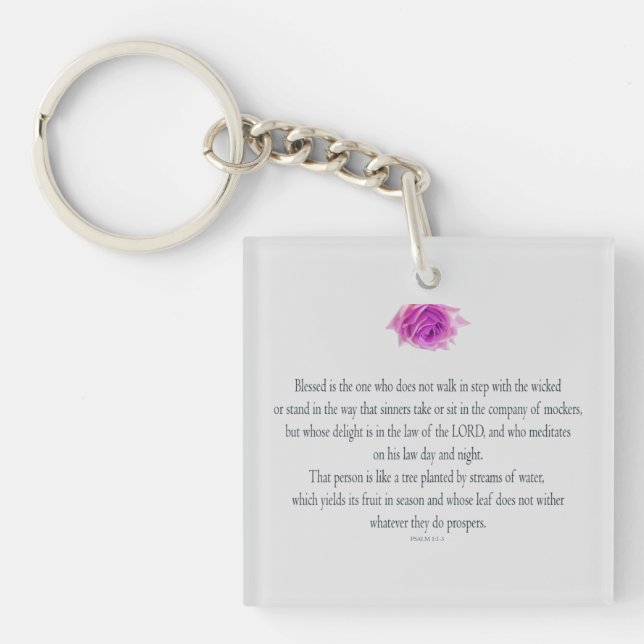 Llavero Salmo 1, Flor, (Frente)