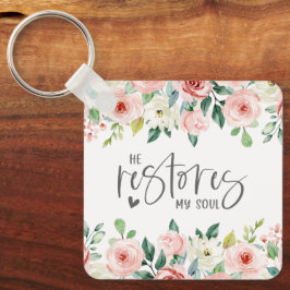 Llavero Salmo 23:3 Restaura mi versión de la Biblia del Al