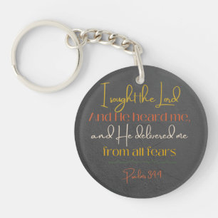 Llavero Salmo 34:4 Keychain