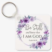 Salmo 46:10 Estar quieto y conocer la flora púrpur