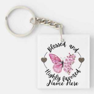 Llavero Salmo 88:4 Bendita Mariposa Personalizado Muy Favo