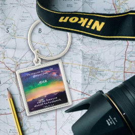 Llavero Salmo inspirador 19:1 Galaxy Sky Custom Name