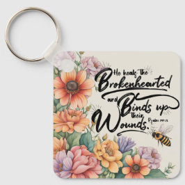 Llavero Salmos 147:3 Biblia cristiana Verse Image