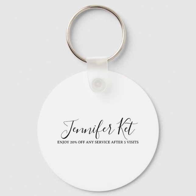 Llavero Salon spa business discount offer website visits a (Anverso)