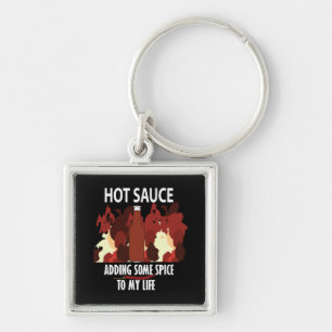 Llavero Salsa Picante Ketchup Fuego Pimiento Rojo Chili