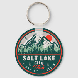 Llavero Salt Lake City Utah Retro Sunset Souvenirs 60