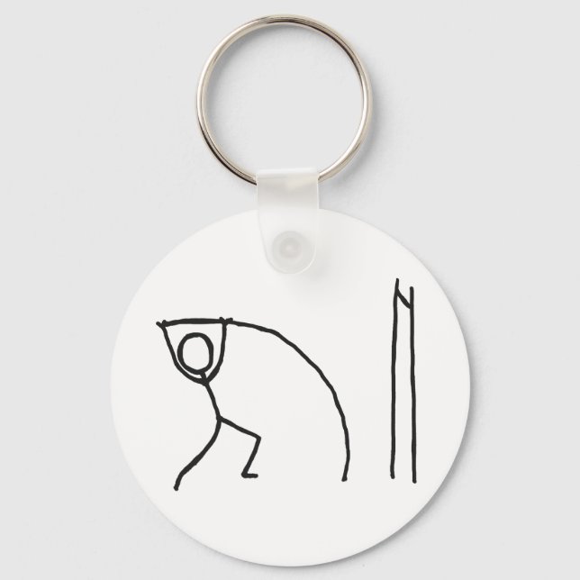 Llavero Saltador de pértiga Stickman (Anverso)