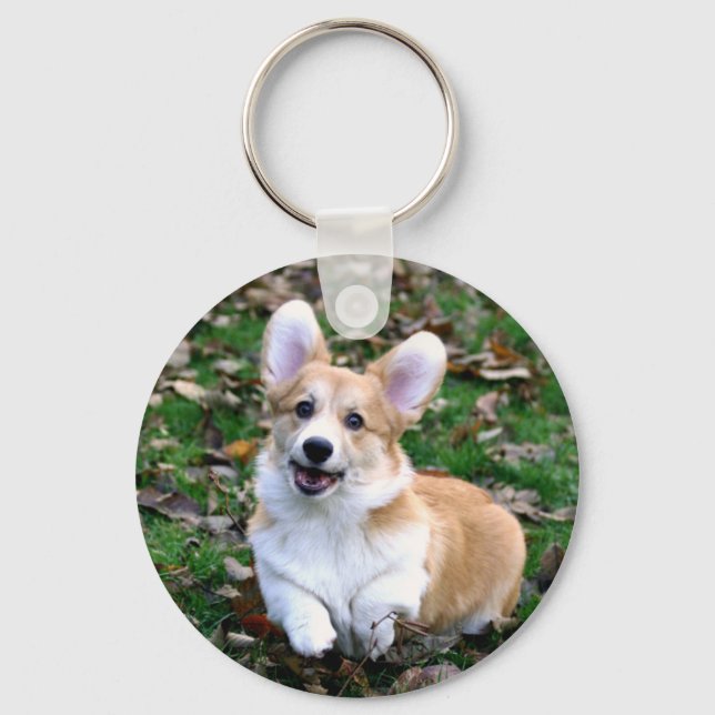 Llavero Salto de Perro Corgi Cute (Anverso)