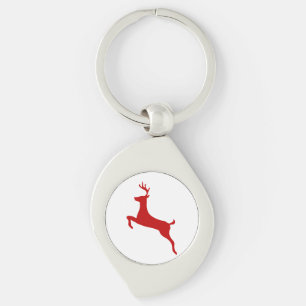 Llavero Salto de renos Navidades Red Silhouette