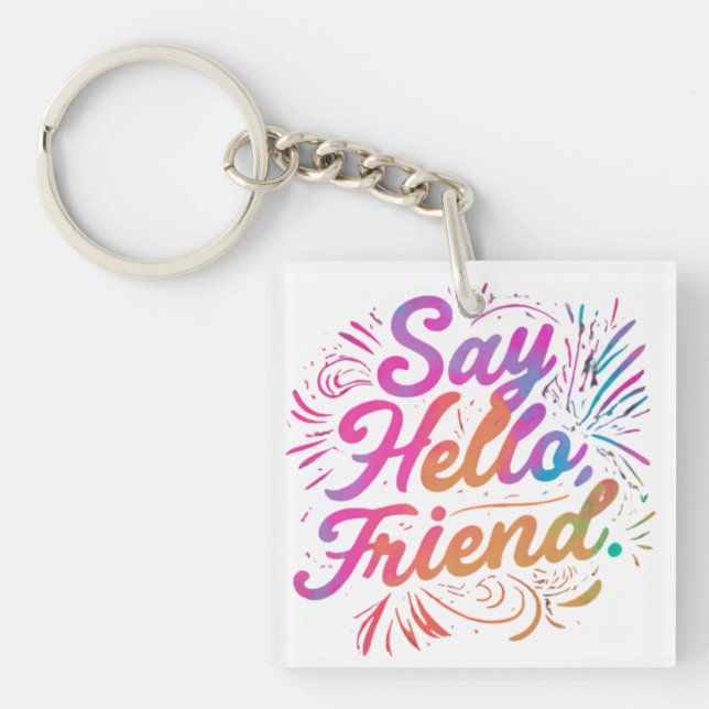 Llavero Saluda, amigo (Frente)