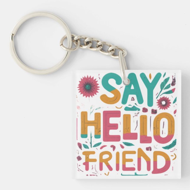 Llavero Saluda, amigo (Frente)