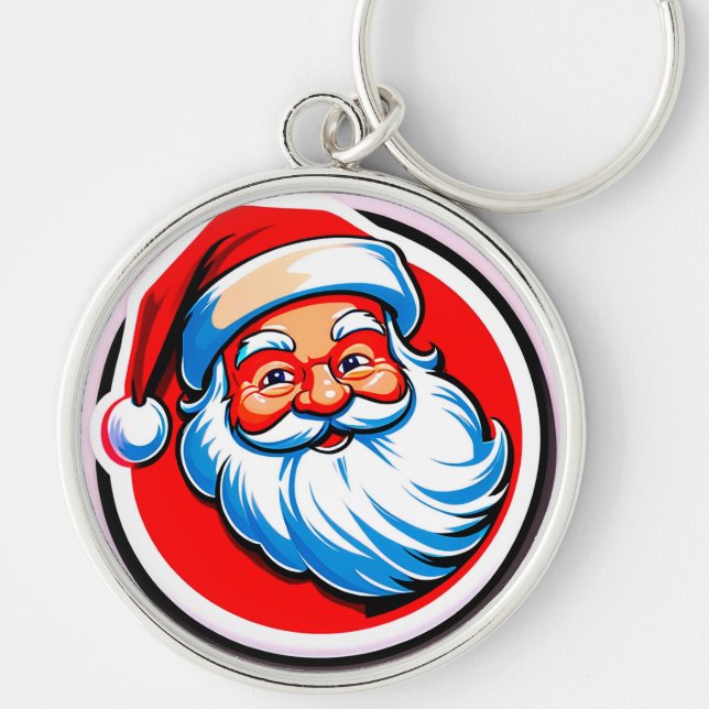 Llavero Saludo Alegre de Santa Claus (Frente)