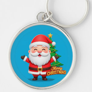 Llavero Saludo Alegre de Santa Claus