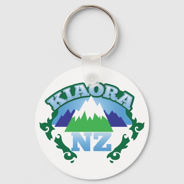 Llavero Saludo de KIORA Kiwi a Nueva Zelanda (Anverso)