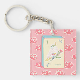 Llavero Saludos a la cadena acrílica Bam Mahjong