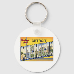Llavero Saludos de Detroit Michigan