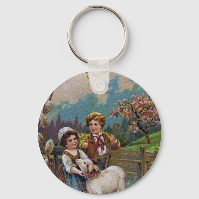 Llavero Saludos de Pascua 1908 (Anverso)