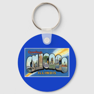 Llavero ¡Saludos desde Chicago, Illinois!
