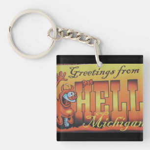 Llavero Saludos desde el infierno, Michigan Keychain 1