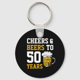 Llavero Saludos y cervezas a 50 años 50 cumpleaños