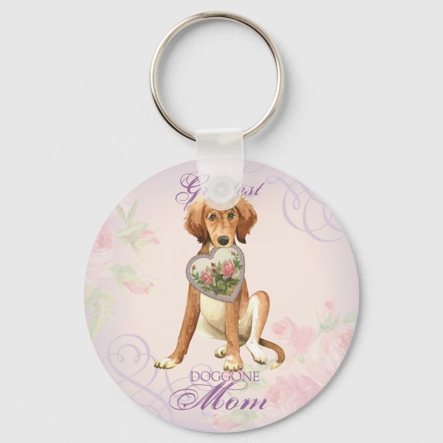 Llavero Saluki Heart Mom (Anverso)